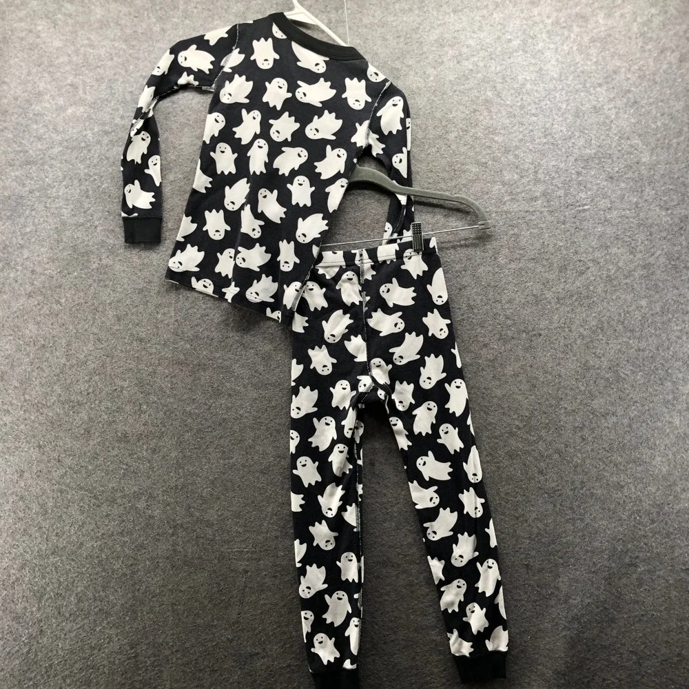 Hanna Andersson Halloween Ghost Long PJ Set Organic Cotton Size 120 US 6-7